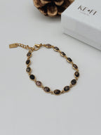 Pulseira Elo dourado | Rodonite