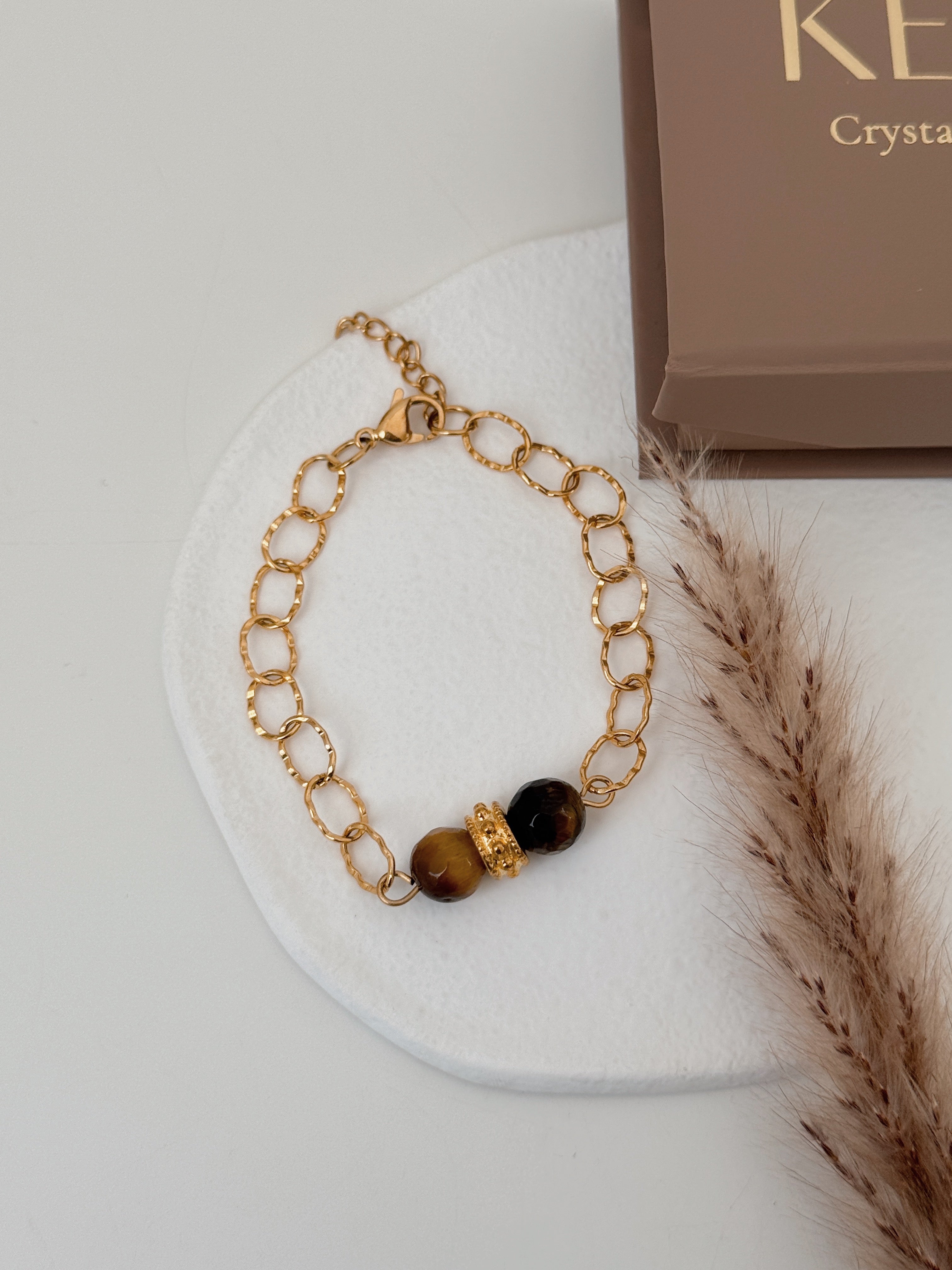 Pulseira Força Interior ( olho de tigre )