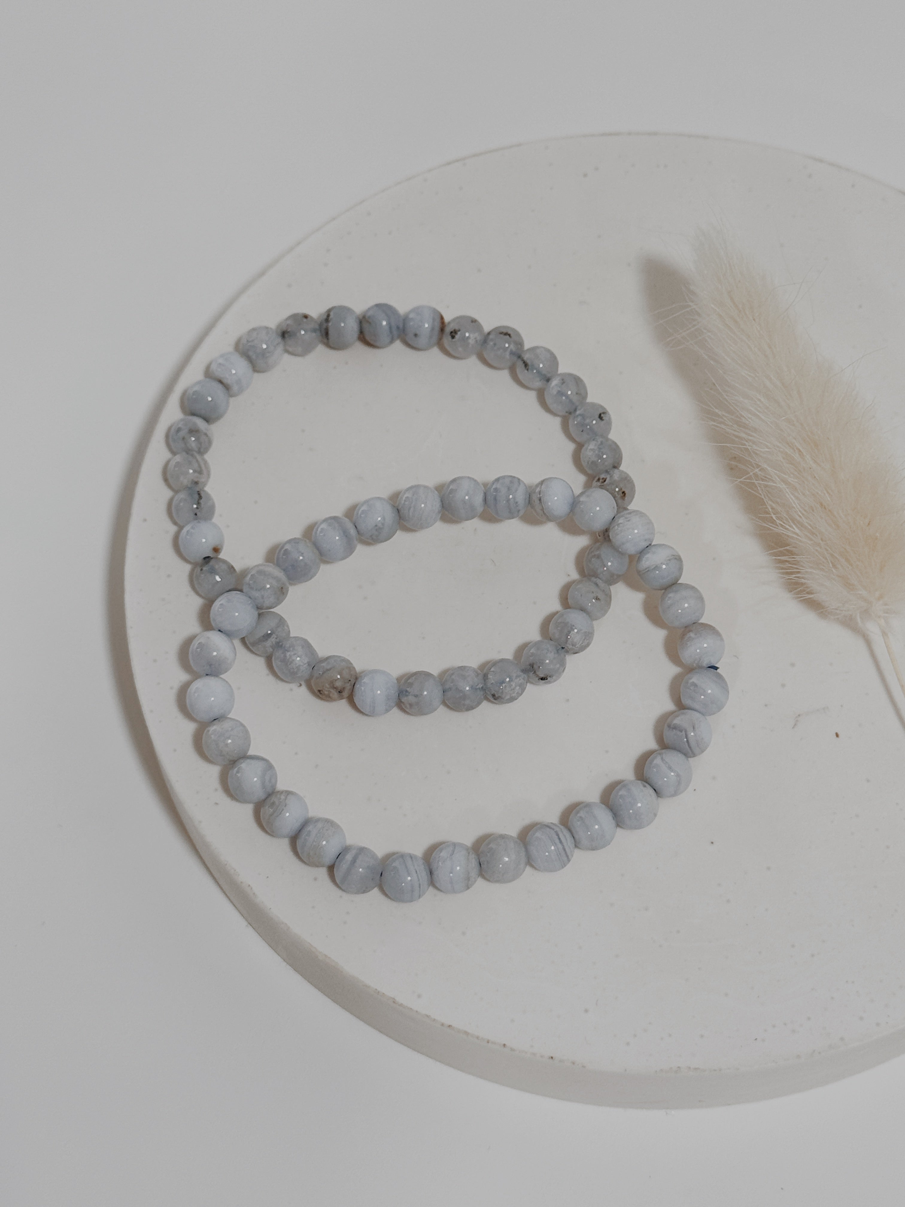 Pulseira Ágata Azul rendada