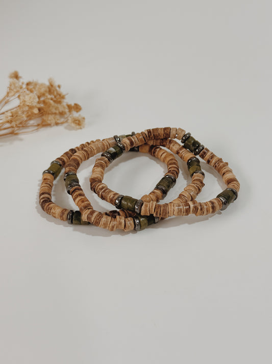 Pulseira Heishi Jade