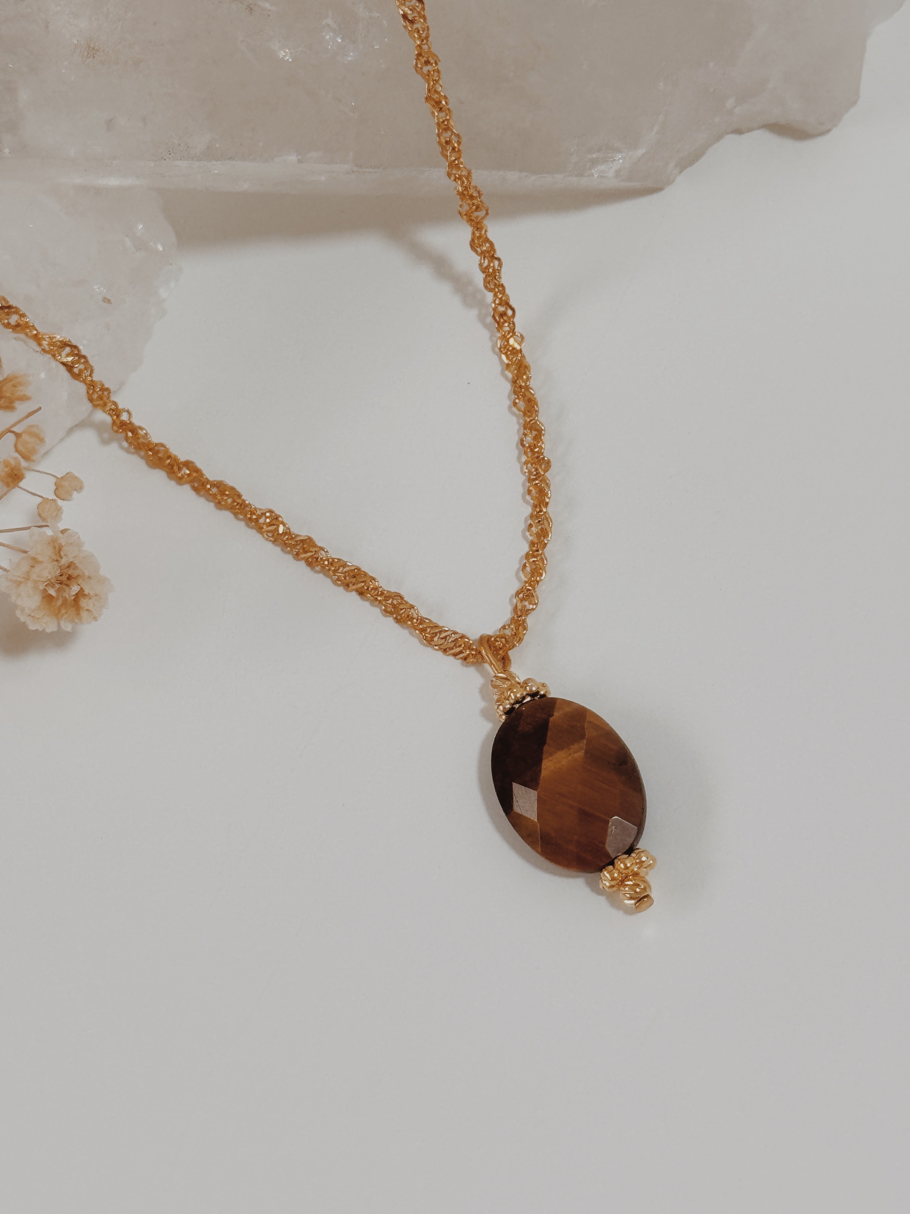 Colar Abby Olho de Tigre