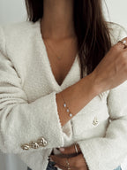 Pulseira Alma Serena ( àgata azul rendada )