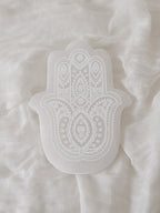 Base Selenite | Mão Hamsá