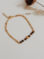 Pulseira coração Olho de Tigre