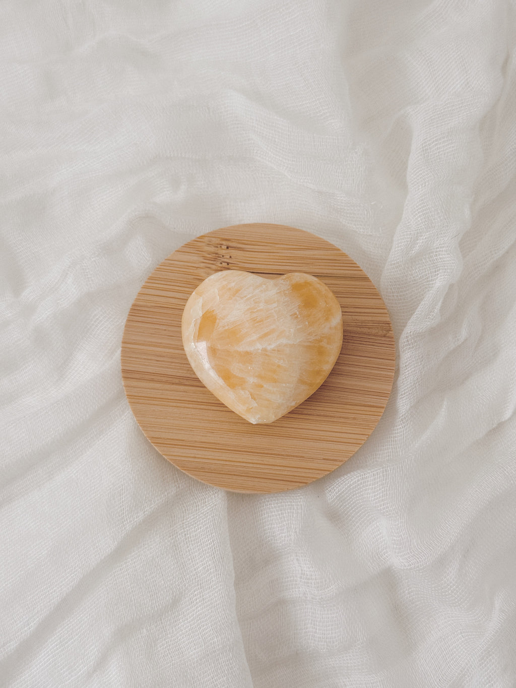 Coração Calcite Amarela