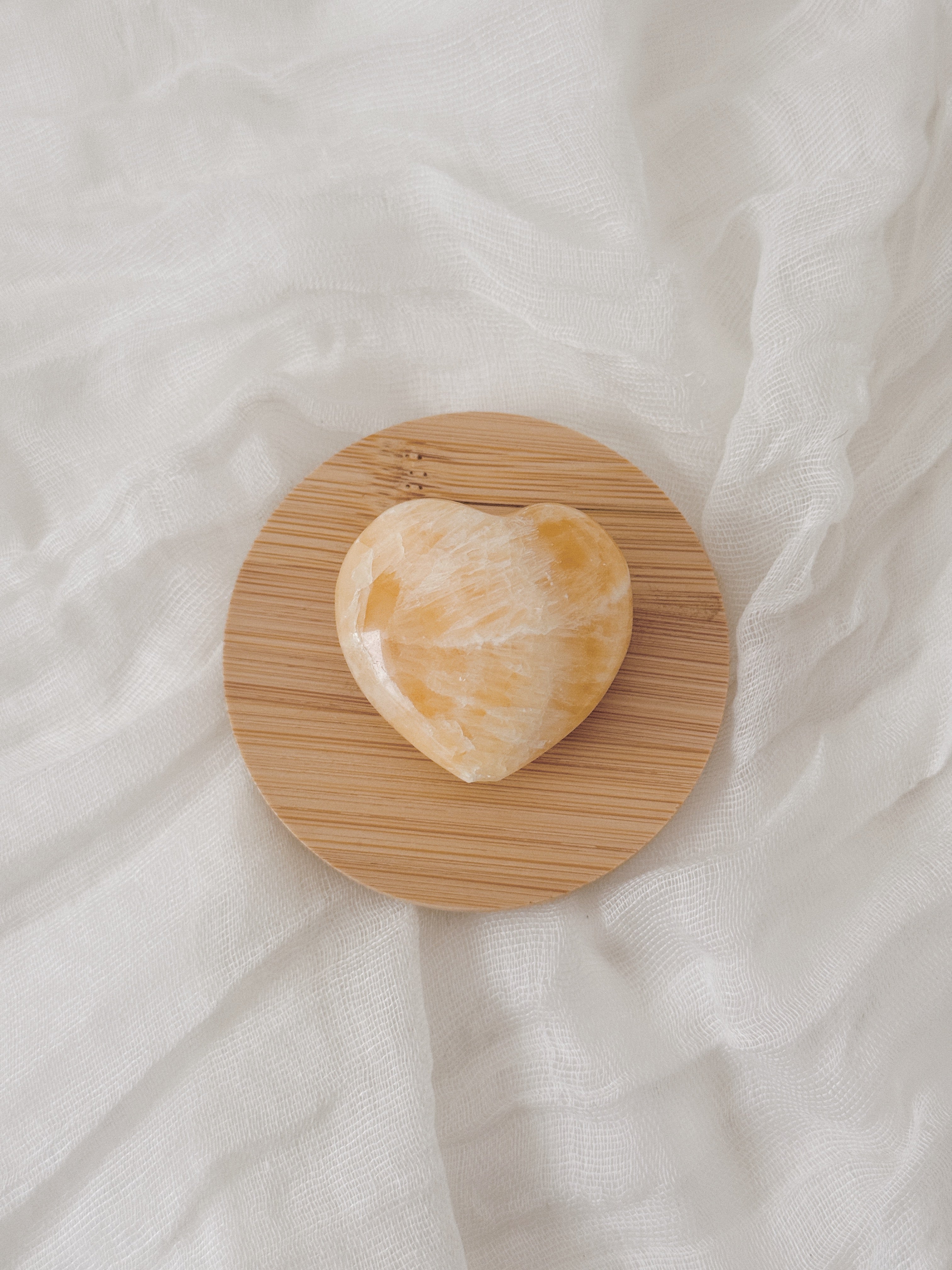 Coração Calcite Amarela