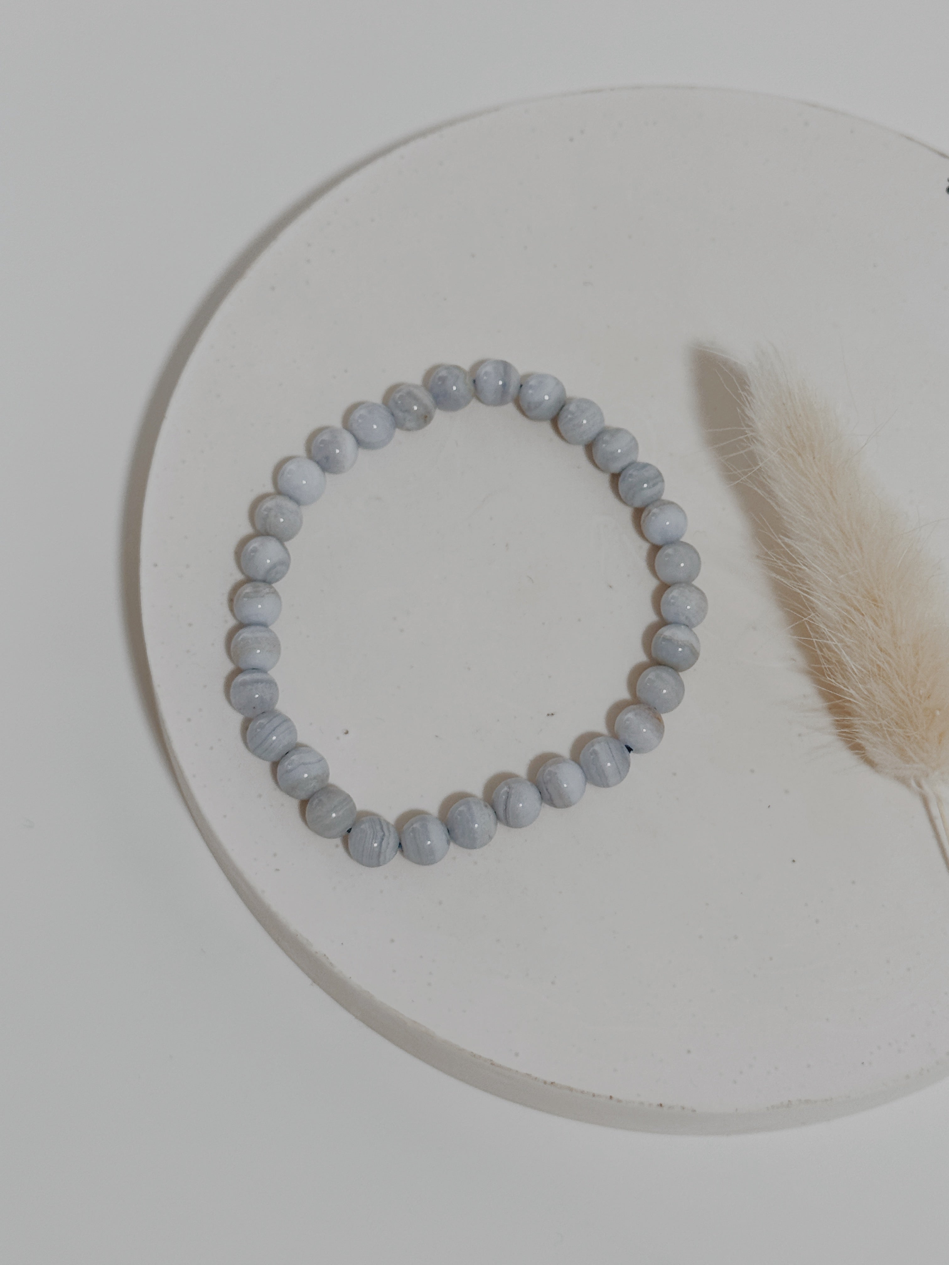 Pulseira Ágata Azul rendada