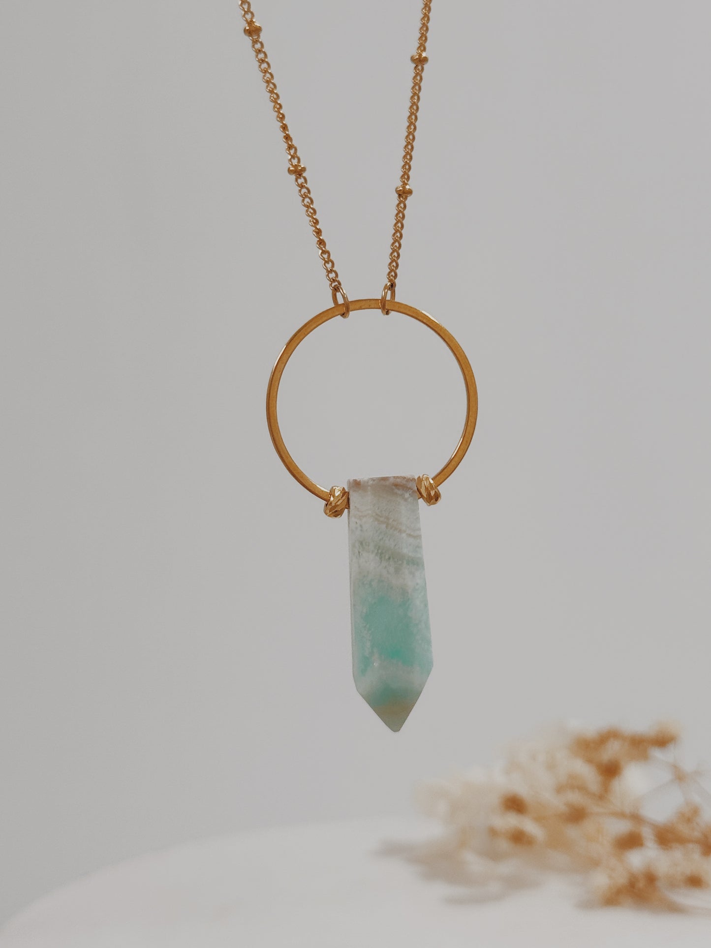 Colar Agni Aragonite Azul