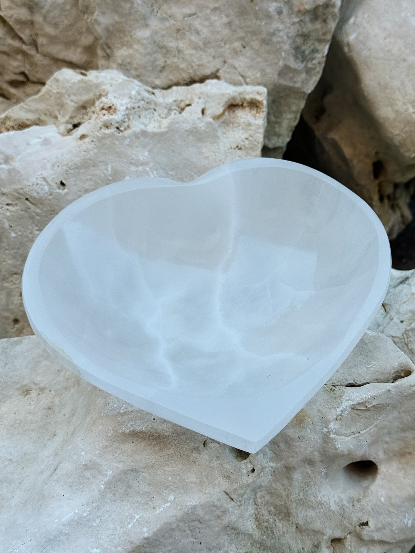 Taça Selenite coração grande