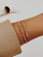 Pulseira gotas douradas Rodocrosite