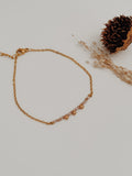Pulseira gotas douradas Rodocrosite