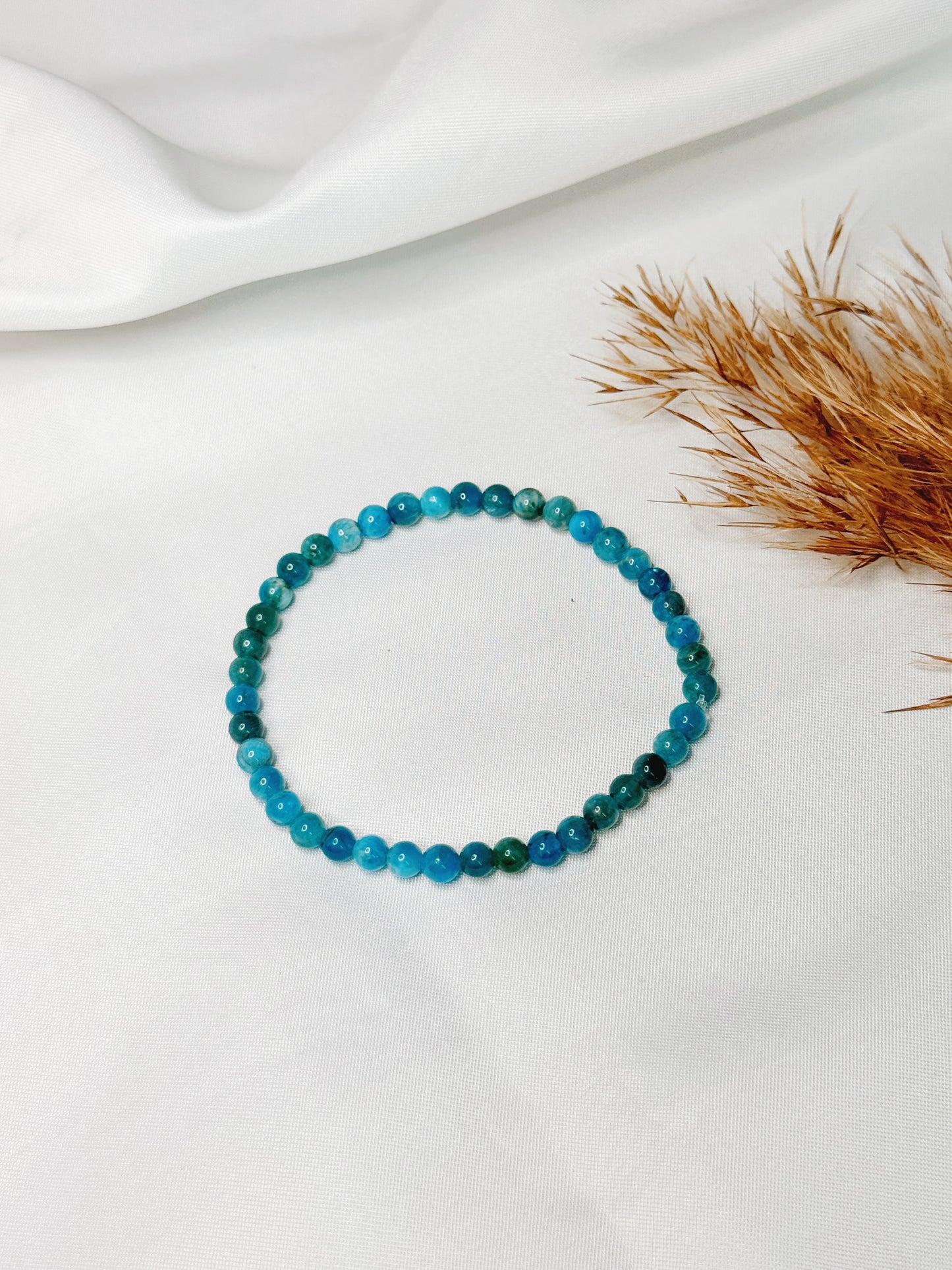 Pulseira Apatite Azul 4mm