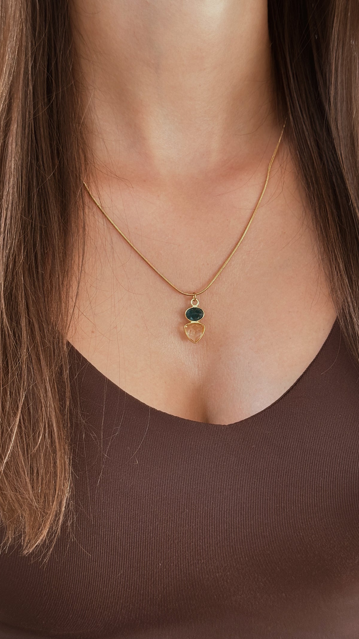 Colar Capri | Apatite e Citrino