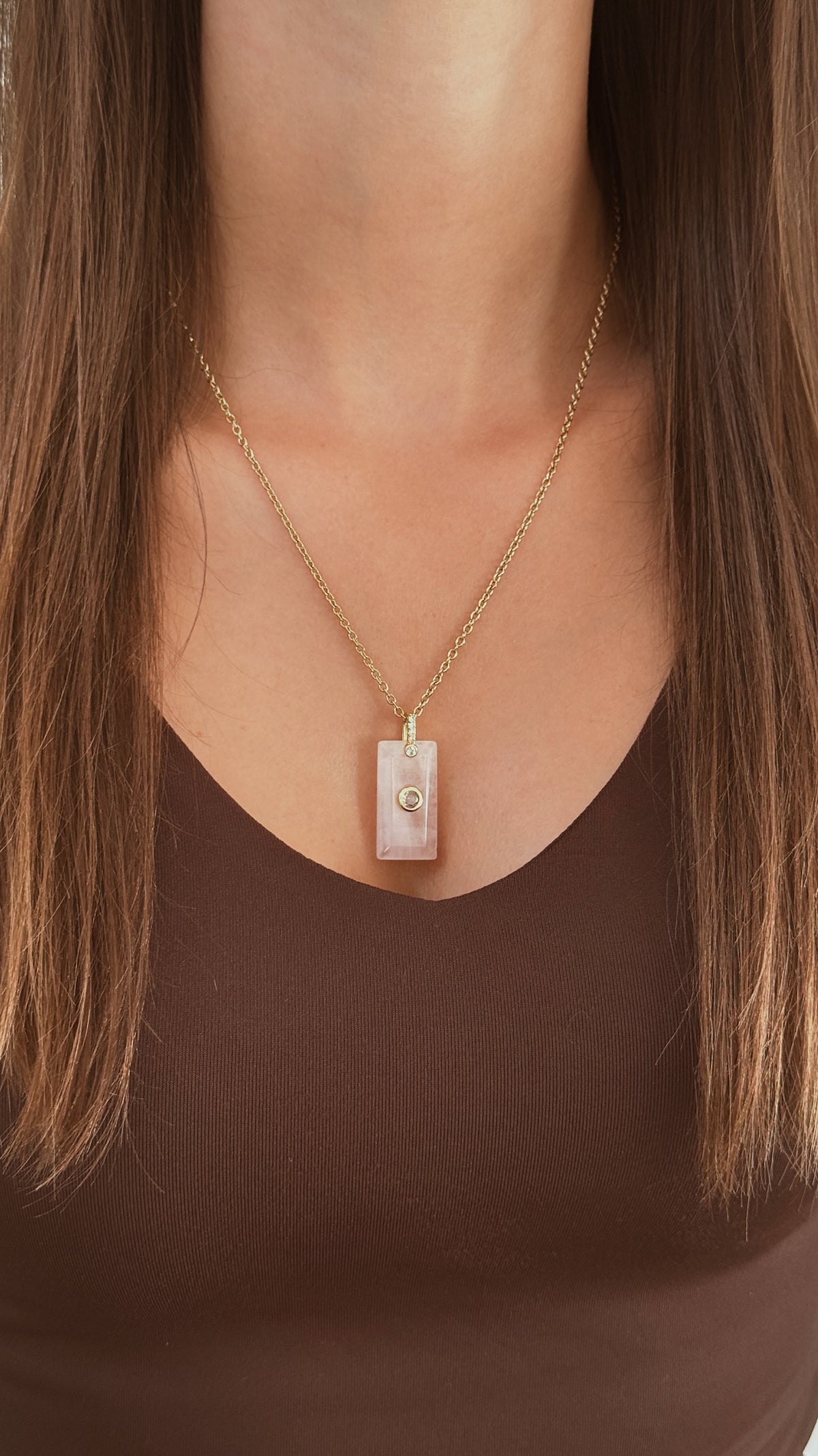 Colar Rosalie | Quartzo Rosa