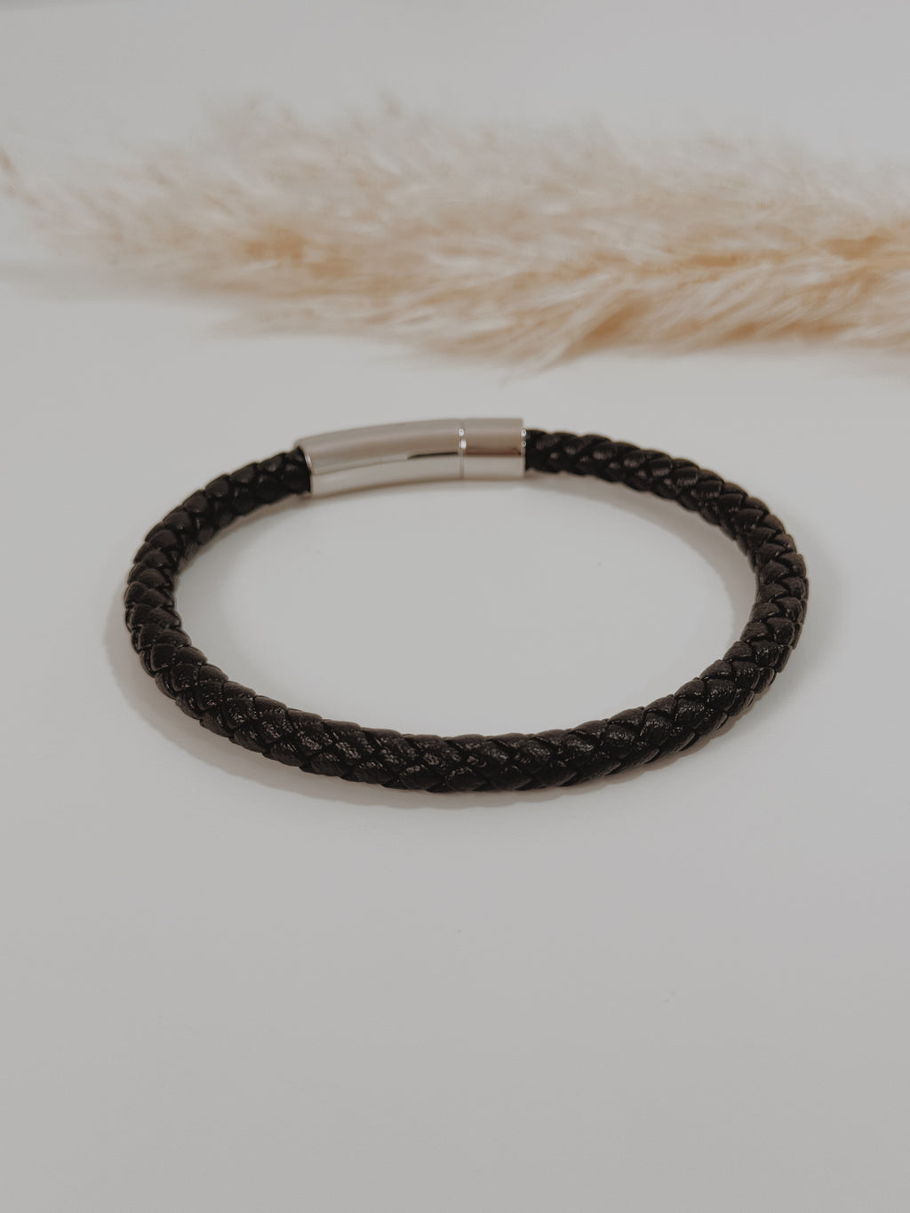 Pulseira Homem Couro preto