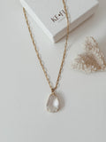 Colar gota cristalina | quartzo cristal