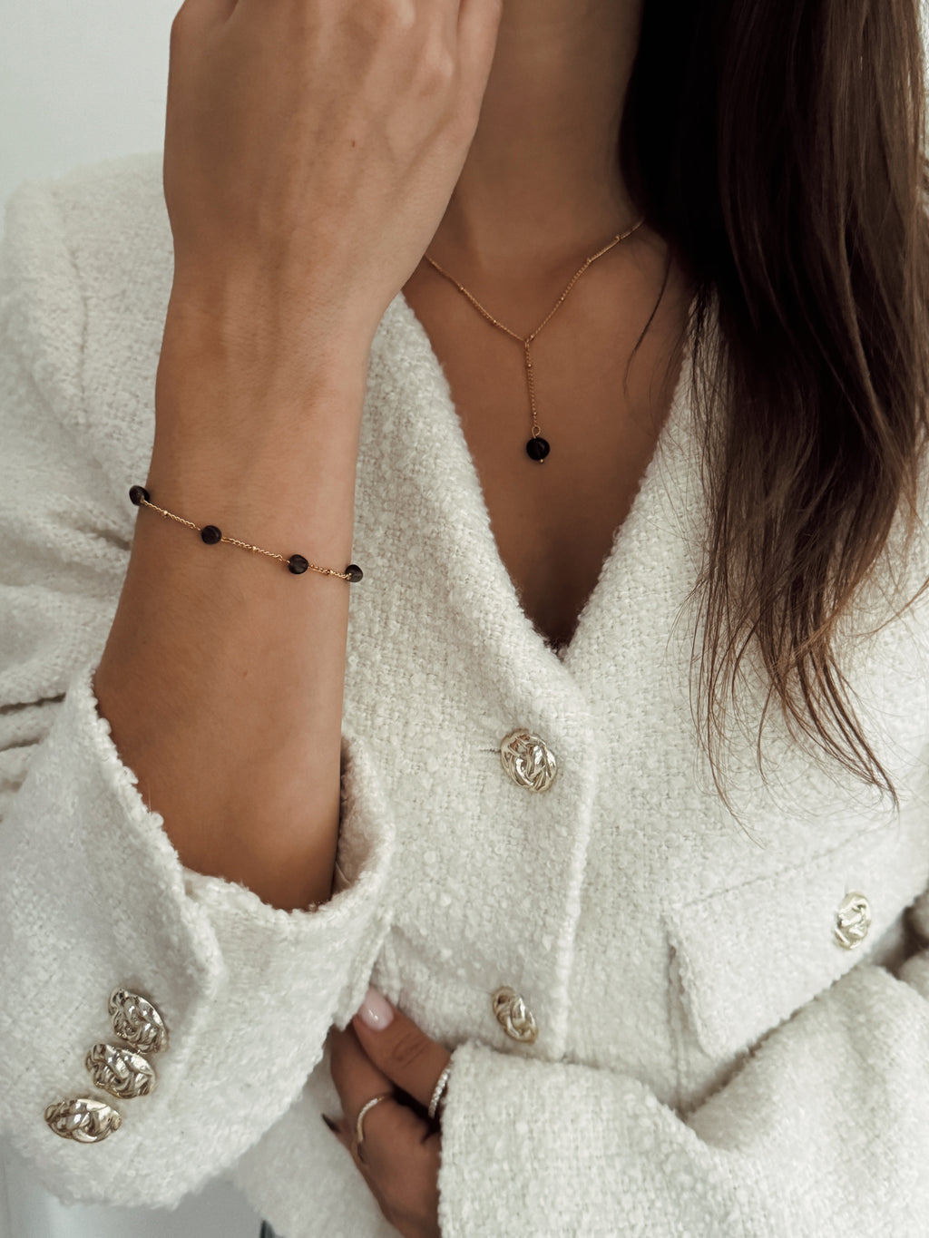 Pulseira Âncora Negra ( obsidiana )