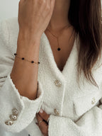 Pulseira Âncora Negra ( obsidiana )
