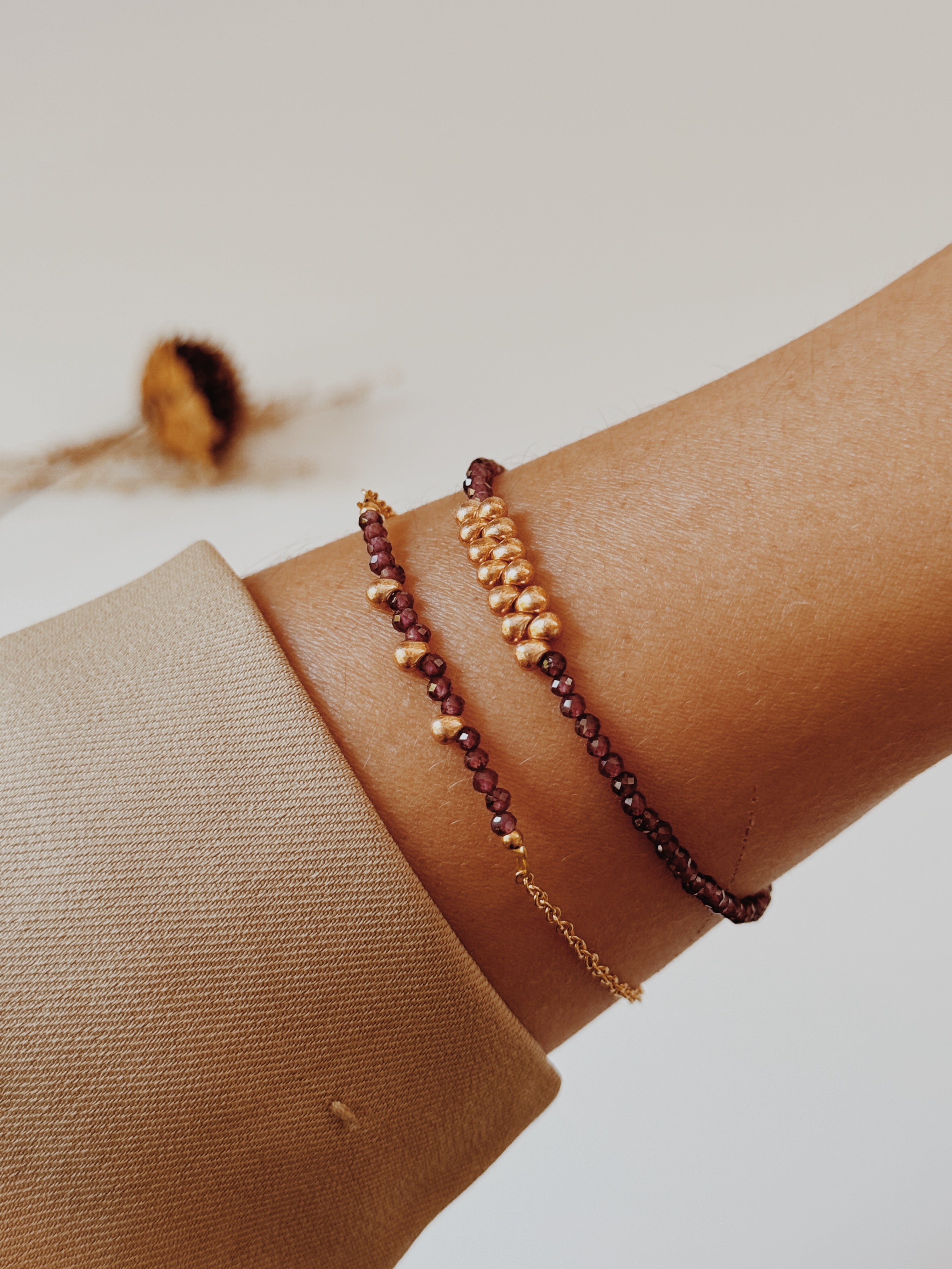 Pulseira gotas douradas - Granada