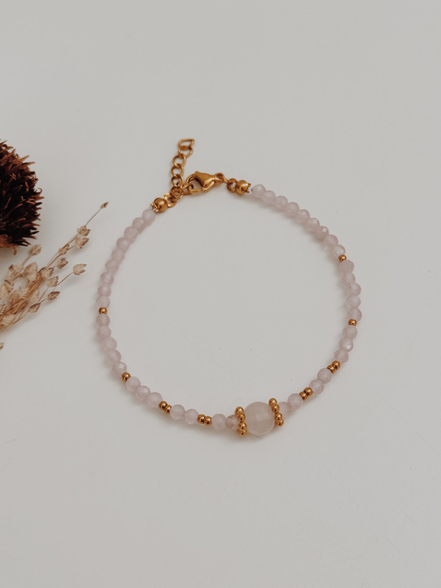 Pulseira Nahara Quartzo Rosa
