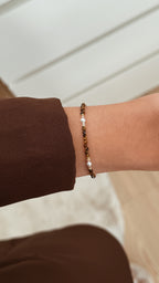 Pulseira Rose Tiger | olho de tigre