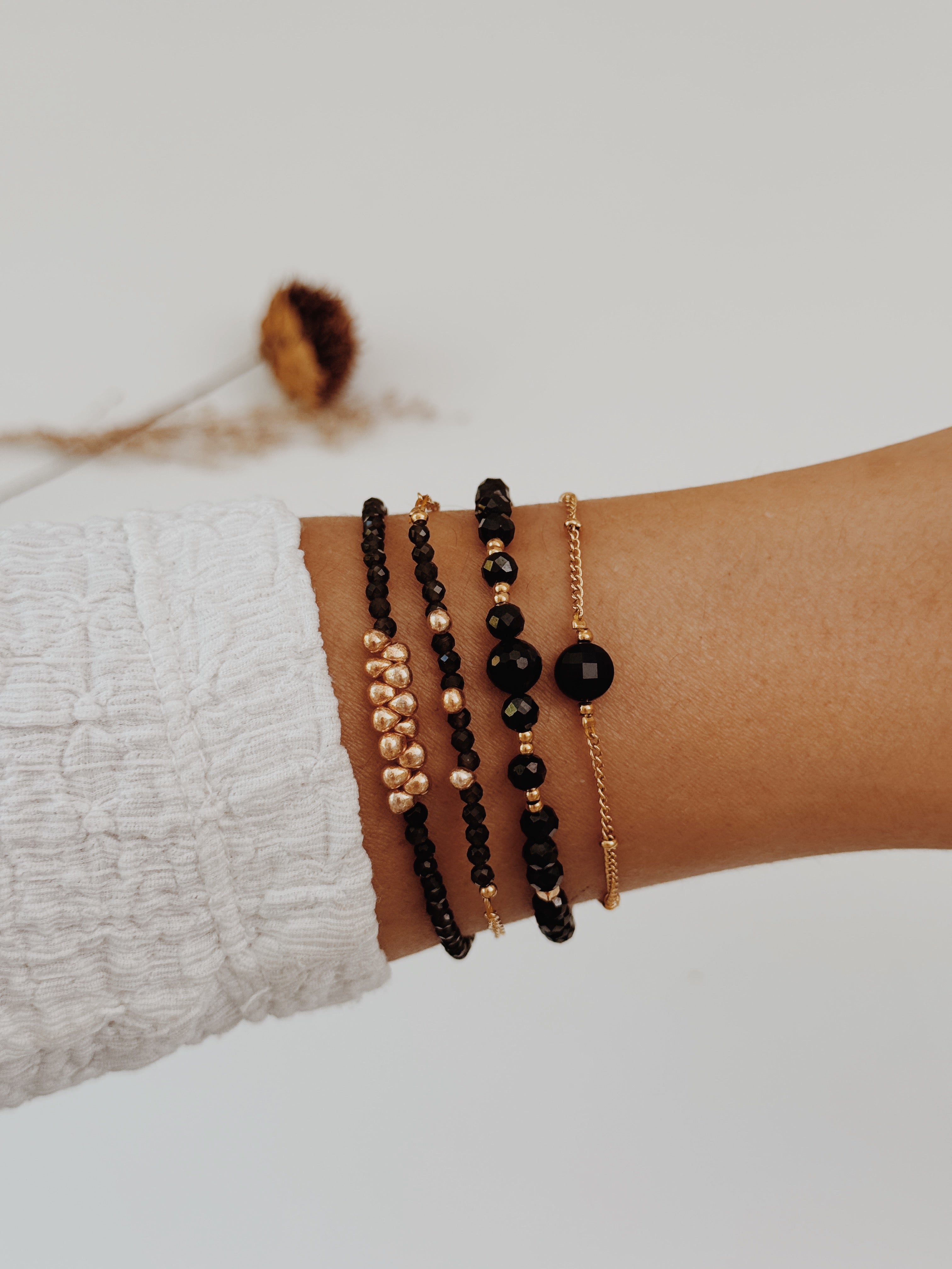 Pulseira Mystara Obsidiana Negra