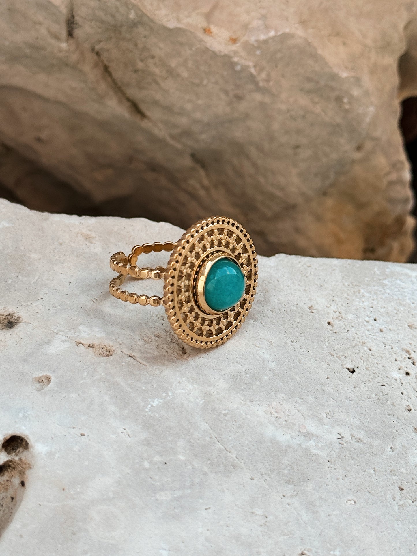 Anel terra Amazonite