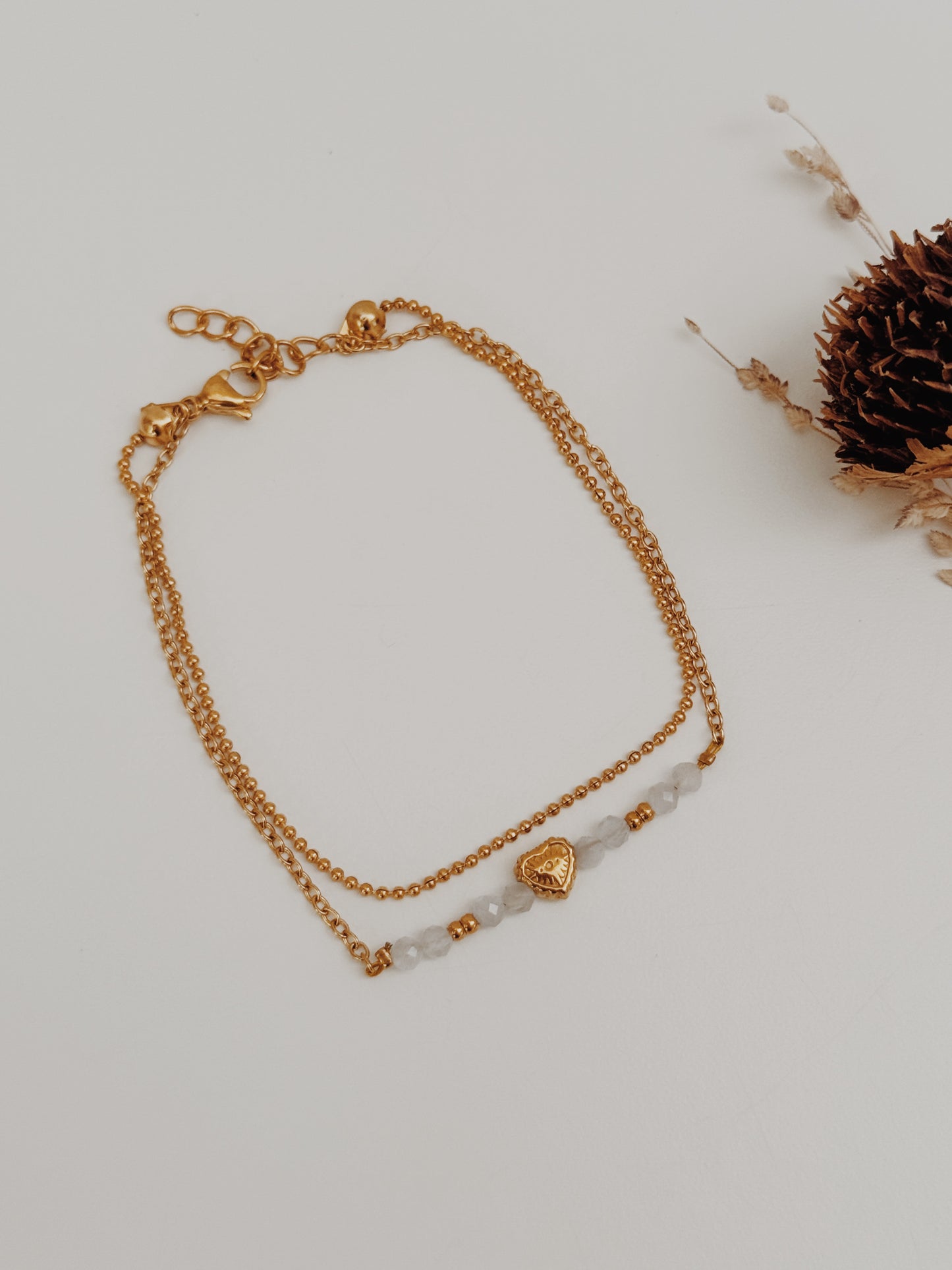 Pulseira dupla Selenite