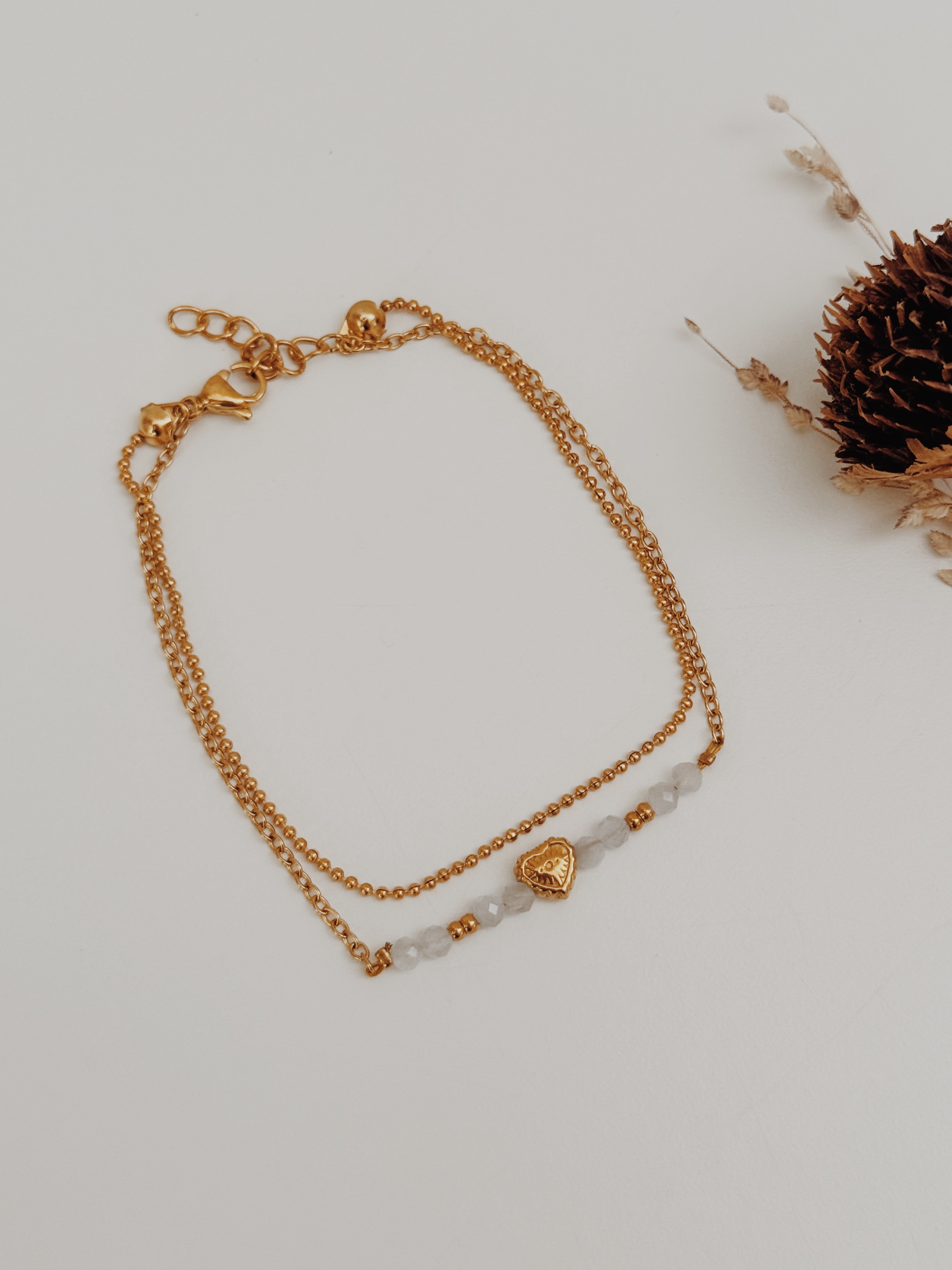 Pulseira dupla Selenite