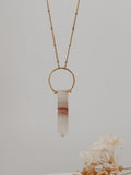 Colar Agni Calcite Rosa Listrada