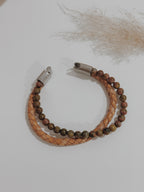 Pulseira Homem Unakite ( dupla )