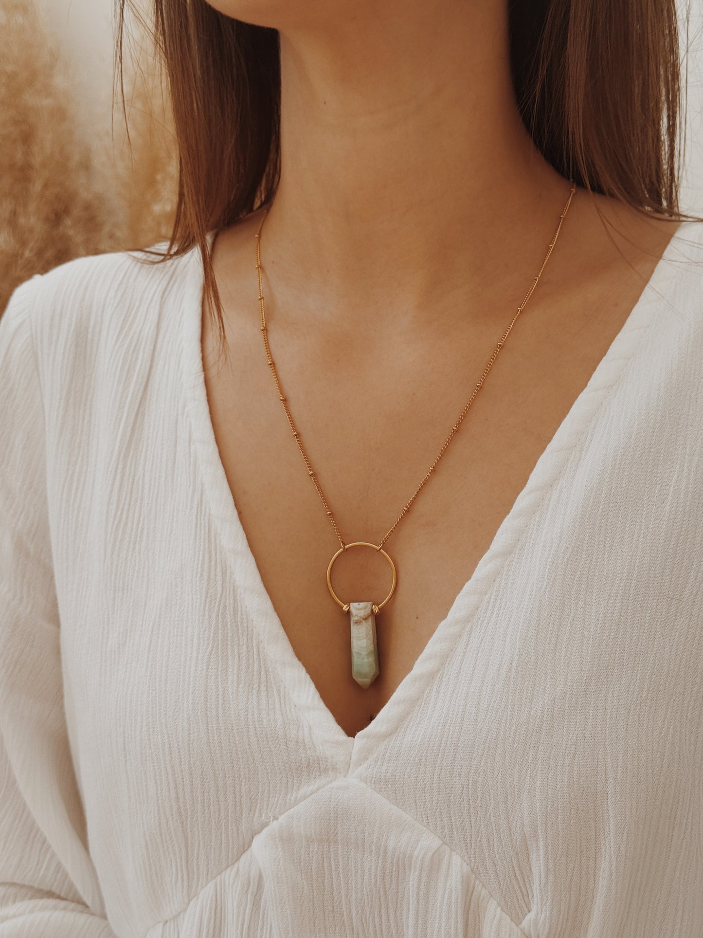 Colar Agni Aragonite Azul