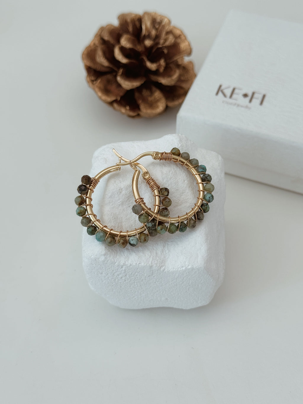Argolas Boho | Crisocola