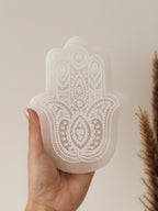 Base Selenite | Mão Hamsá
