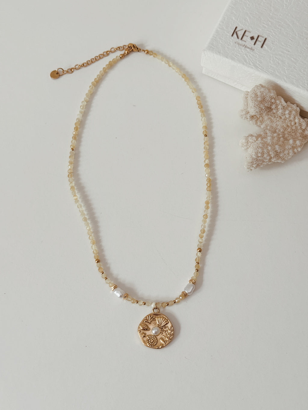 Colar Calcite Limão
