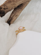 Anel Serpente | Quartzo Rosa