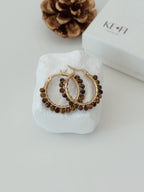 Argolas Boho | Olho de Tigre