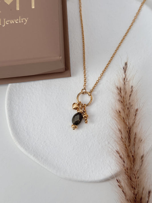 Colar Amuleto Prosperidade ( pirite )