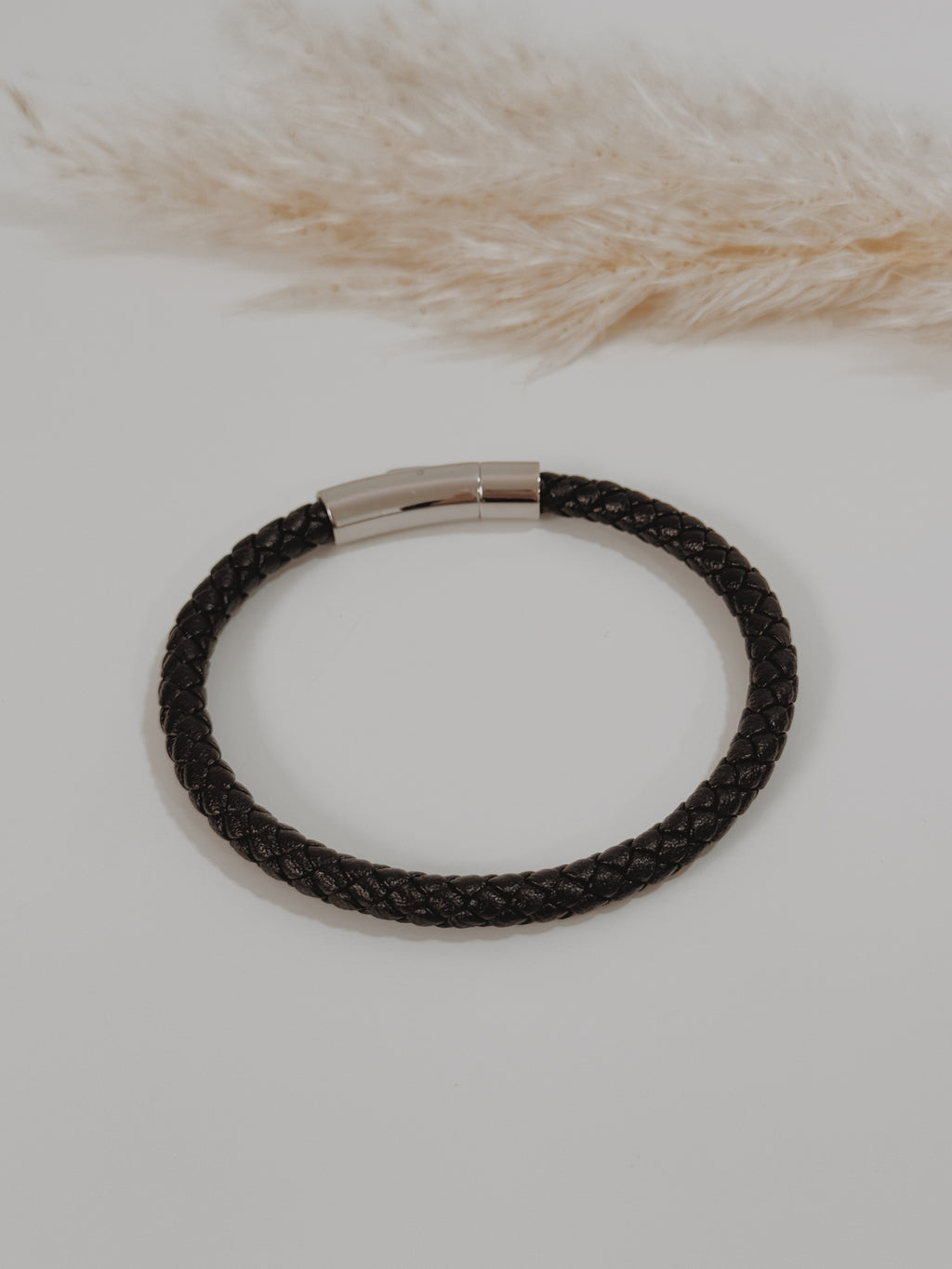 Pulseira Homem Couro preto