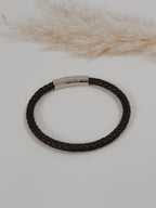 Pulseira Homem Couro preto
