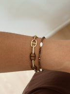 Pulseira Olho de Tigre | pérola  água doce
