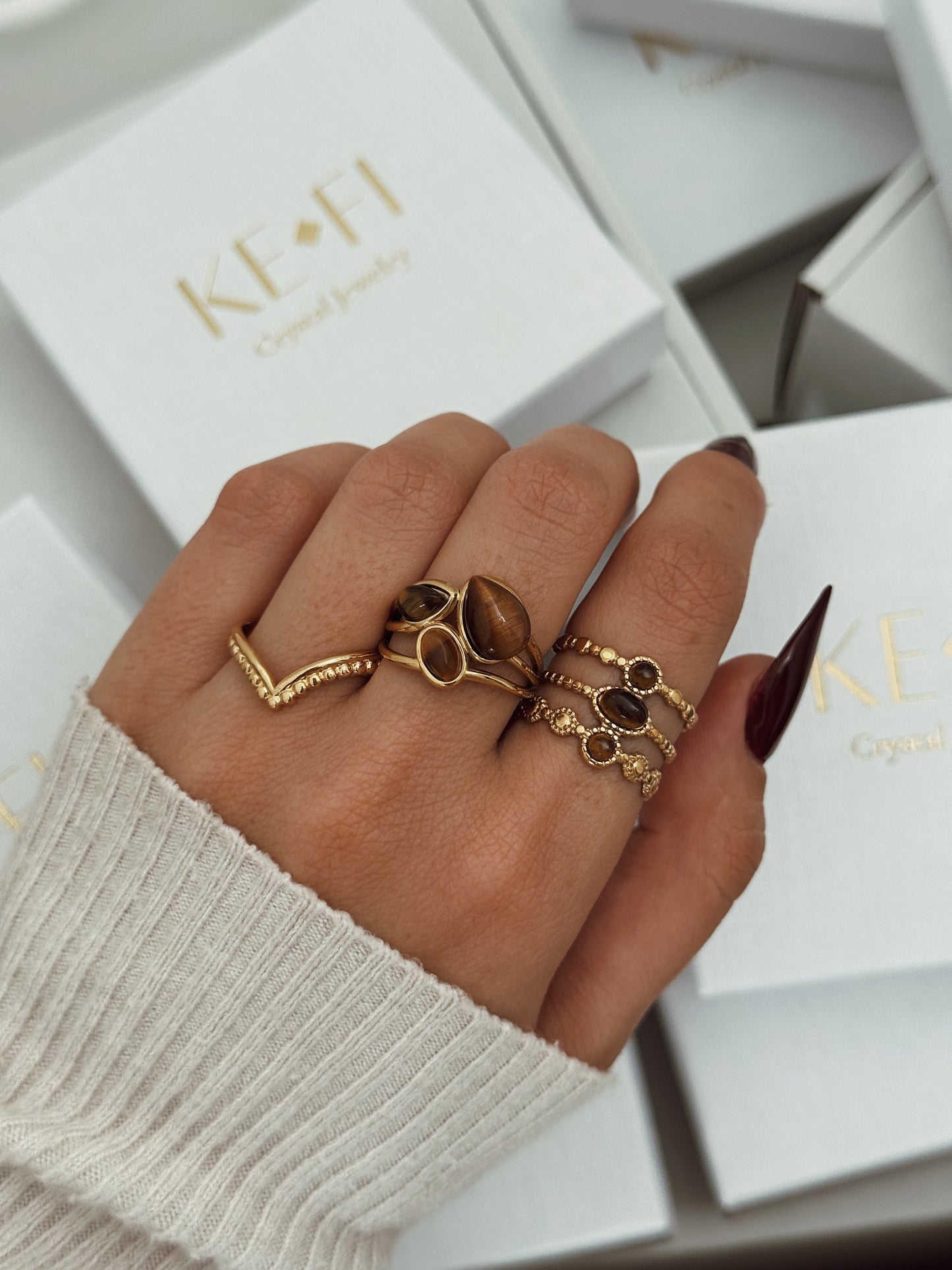 Anel Kaya Olho de Tigre