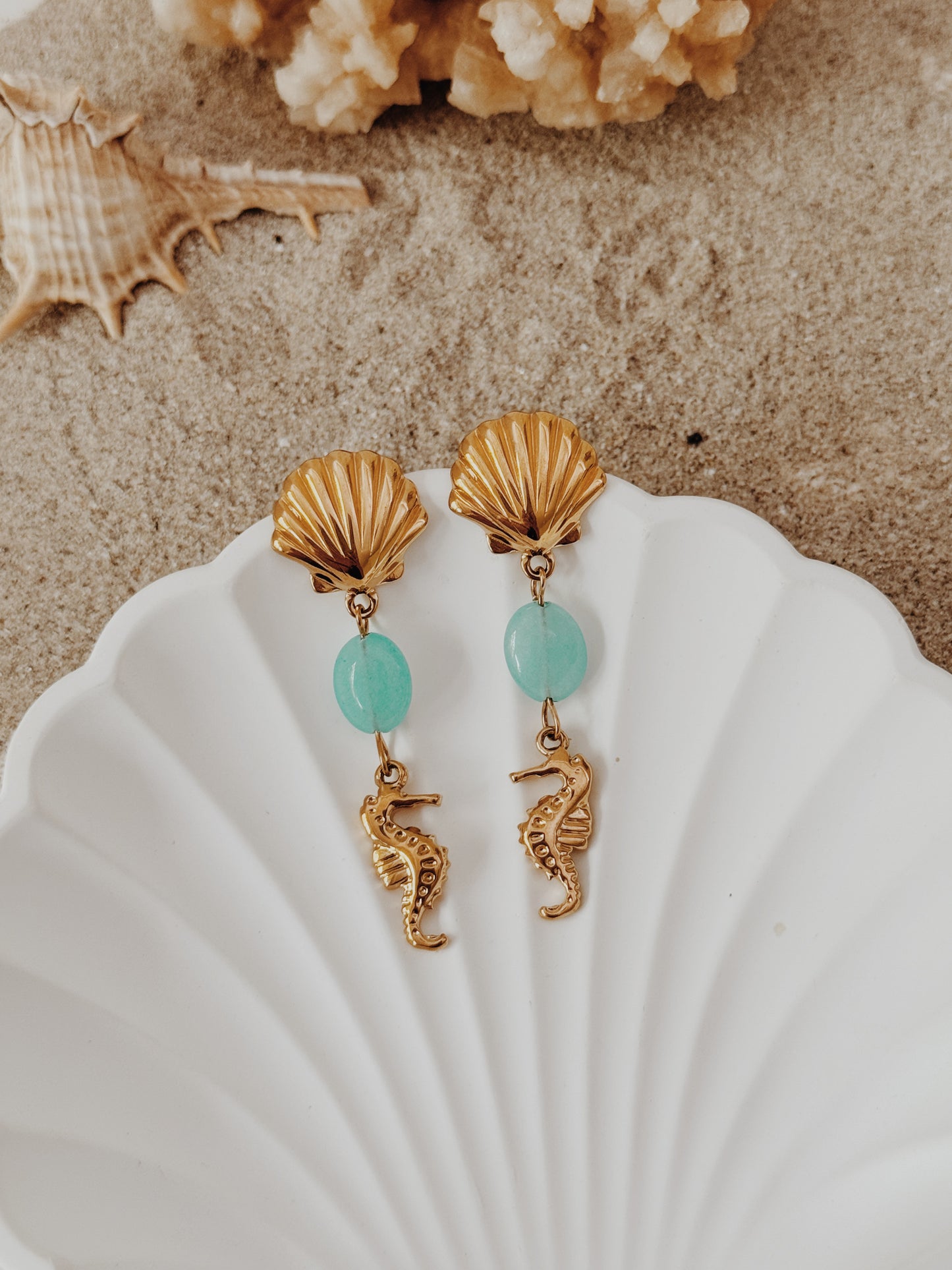 Brincos Summer Amazonite