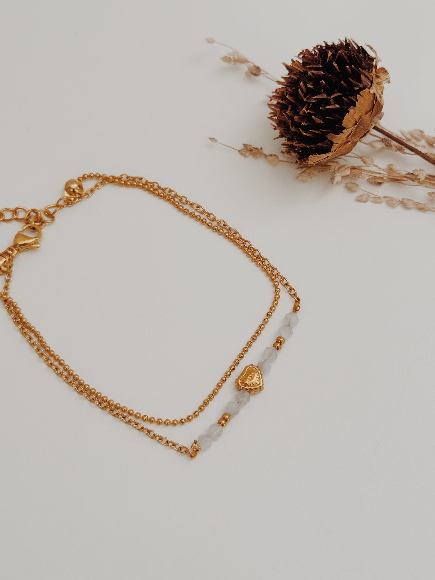 Pulseira dupla Selenite