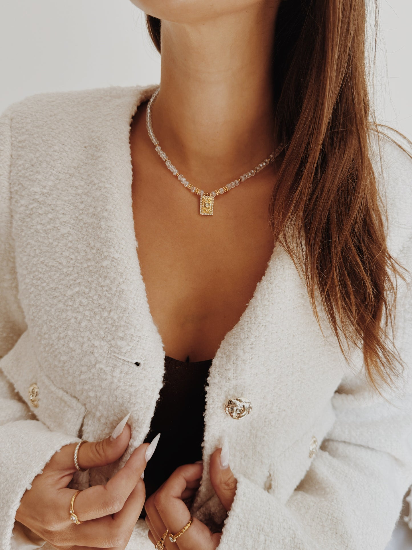 Colar Althea Quartzo Cristal