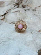 Anel Terra Quartzo Rosa II