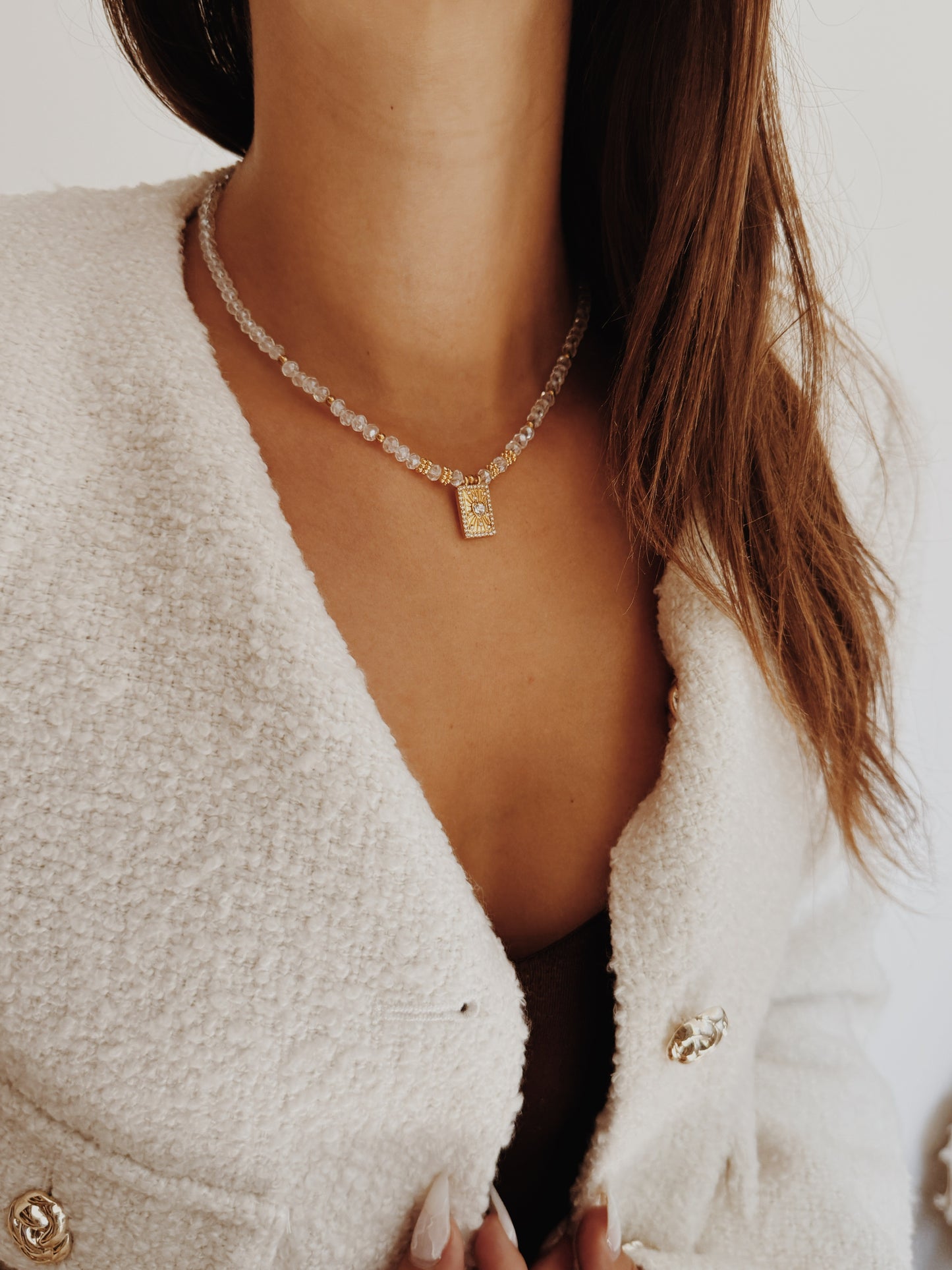 Colar Althea Quartzo Cristal