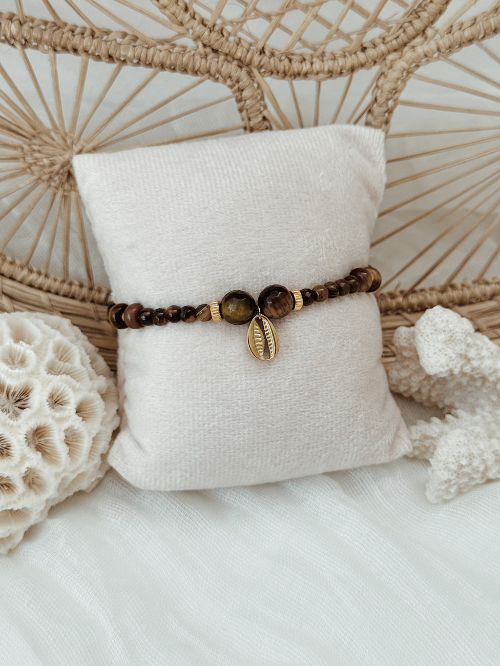 Pulseira Olho de Tigre | búzio