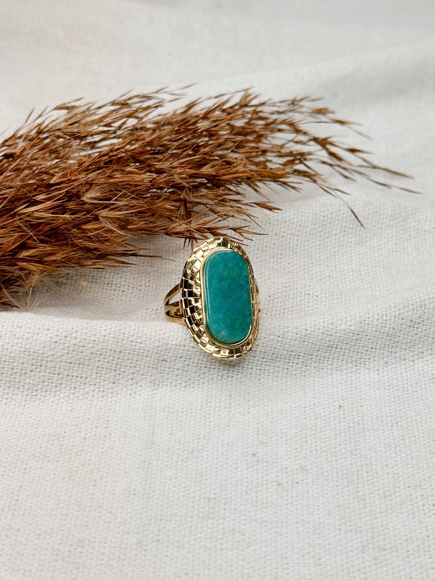 Anel largo Amazonite