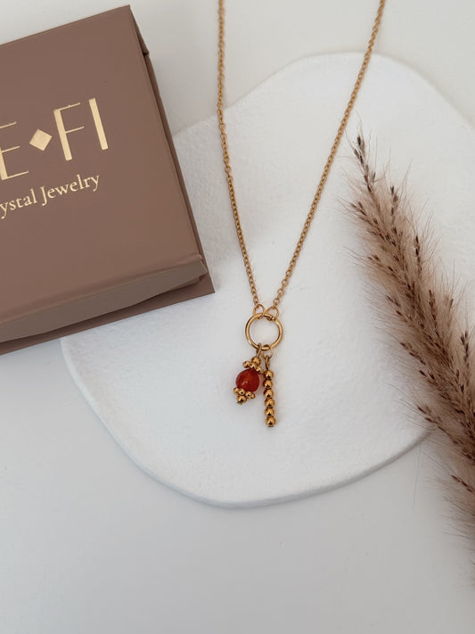 Colar Amuleto Ação ( cornalina )